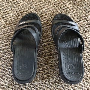 Crocs Patricia Wedge Sandals Black Size 7